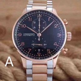 IWCS Watch clean-factory SUPERCLONE LW watch Watches Men Chronograph Pilot Portugieser Sapphire Rose Gold Coffee Black Blue Leather Sport White Iy3e