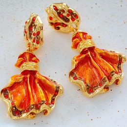 Dangle Earrings European American And Western Court Style Sweeping Shoulder Goldfish Long