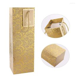 Gift Wrap 5PCS/1Set Packaging Bag Red Wine Paper Bags Creative Box Tote High Quality
