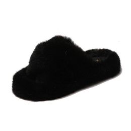 Slippers Sliders Sapatos sapatos sapatos em casa casual chinelos lisos suaves conforto de inverno