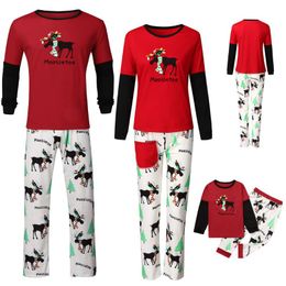 Men's Tracksuits Christmas Clothes Set 2022 Year's Red Merry Pyjamas Family Man Daddy Sleepwear Pajamas Suit 19Sep11