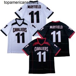 Custom 11 HOPKINS MAYFIELD Football Jersey Stitched Black White Any Names Number Size S-4XL Jerseys