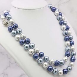 Wholesale New Fashion 35"10mm South Sea Shell Pearl Necklace AAA