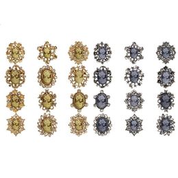 Pins Brooches Lot 12pcs Crystal Flower Vintage Victorian Cameo Brooch Pin Set for Women 221128