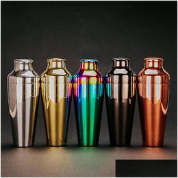 Mugs Outdoor Sports Shaking Mugs Bottle 550Ml Vacuum Flask Double Wall Insated Sport Protein Metal Shake Thermos Cocktail Glass 50Pc Dheqs