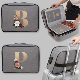 Briefcases File Lockbox Folder Waterproof Storage Office Document Material Handbag Print Travel Business Multifunctional Supplies Organiser