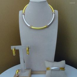 Necklace Earrings Set Yuminglai Simple Design African Fashion Dubai Costume Jewellery FHK8494