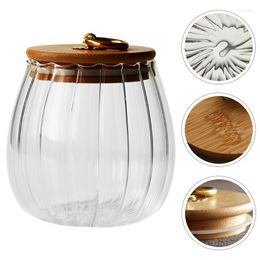 Storage Bottles Glass Jar Airtight Jars Food Canisters Canister Container Dry Cereal Coffee Kitchen Wood Lid Sealing Sealed With Tea