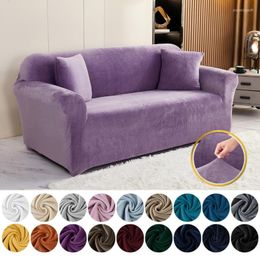 Chair Covers Velvet Plush Sofa Cover Warm 12 Colors Funda Elastic Universal Slipcover For Living Room 1 2 3 4 Seater L Shaped Sofas Protect