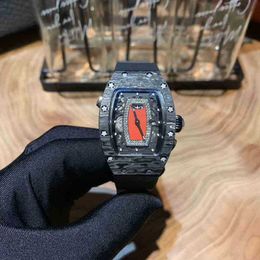 Relógios Designer de relógios de relógios Relógios mecânicos de luxo Wine Barrel Watch Richa Milles RM037 Series totalmente automáticas fibra de fibra de carbono WR WR