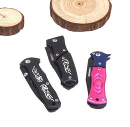 Ca￧a rosa a￧o inoxid￡vel sobreviv￪ncia da l￢mina dobr￡vel faca t￡tica bolso de bolso acampando faca edc externo multi -ferramenta9192468