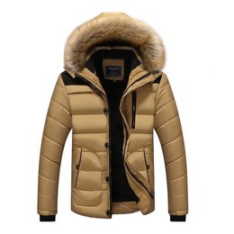 Mens Down Parkas Fashion Long Hooded Winter Coat Thick Warm Jacket Windproof Wool Liner Parka 221129
