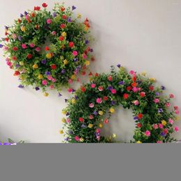 Decorative Flowers Autumn Sale Handmade Artificial Flower Wreath Ranunculus Year Home Wedding Decoration Fake Flowe Christmas P M0a0