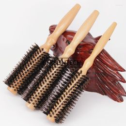 Curly Hair Comb High Quality Wood Handle Natural Boar Bristle Brush Fluffy Hairdressing F1643