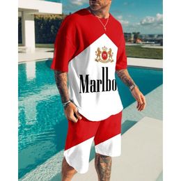 Men's Tracksuits Summer 3D Print T Shirt Sets Geometry Luxury Fashion Activewear Tracksuit Short Sleeve Shorts Beach All-match Clothes 221129