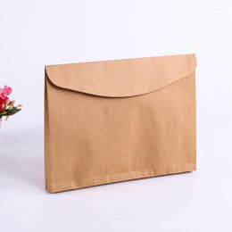 Gift Wrap 100pcs/lot 31cmx3cmx22.5cm Large Envelope Paper Bag Kraft Clothing Factory Wholesale
