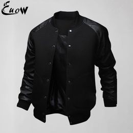 Mens Jackets EUOW Stitching Large Pocket Casual Baseball Shirt Autumn Winter Coats Fashion Sweatshirt 221129