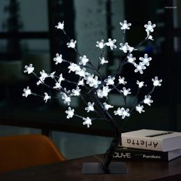 Christmas Decorations Upscale Simulation Cherry Blossom Flower Glow Trees 40CM Tall 36 Pcs LED Night Lights For Wedding Window Indoor Decor