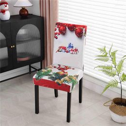 Chair Covers Christmas Gift Cartoon Pattern Decoration Cover Santa Claus/Golden Bell Supply