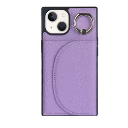 Magnetic Folio Lychee Pattern Leather Phone Cases for iPhone 14 Pro Max Multiple Card Slots Wallet Clutch Kickstand Business Back Cover Shockproof