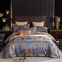 Bedding sets Luxury European Style 1000TC Satin Cotton Set Bohemian Damask Queen King Duvet Cover Bed Sheet Pillowcases Home Textiles 221129