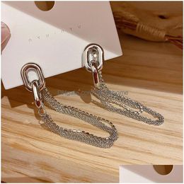 Dangle Chandelier Long Paragraph Tassel Chain Earrings For Women Fashion Jewellery Party Ladies Dangle Earring Accessories Drop Deliv Dh0Uu