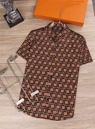 2023ss famous brand designer shirt men's summer new high-grade printed cotton short sleeve Lapel T-Shirt Large#M-3XL88f