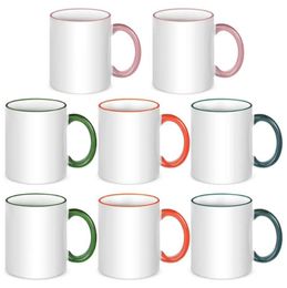 11 oz Ceramic Sublimation Coffee Mug Porcelain Blank White mugs blanks Packed for Tea Milk Latte Hot Cocoa B1129