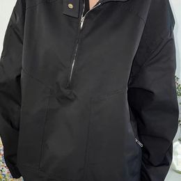 22fw Nuovo mezza cerniera con cerniera impermeabile giacche da uomo giapponese Trend Tooling cappotti a vento autunno inverno a vento invernale Fashion High Street Outwear tjamwt205