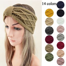 The New Weaving Wool Hair Band Autumn Winter Ear Protection Keep Warm Headbands For Women Wide-brimmed Headdress
