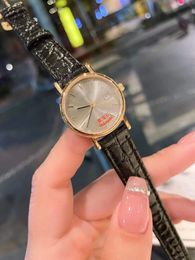 Vintage Crystal Quartz Wristwatch Women Black Leather Calendar Watch Female Sapphire Glass Watches Geometric Number Clock 26mm