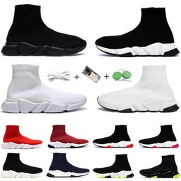 Scarpe da calzino casual Uomo Donna Boot Runners 1.0 Fly Knit Scarpe da corsa Sneaker Triple Bianco Nero Rosso Neno Oreo Giallo Graffiti Dark Navy Scarpe da ginnastica da uomo Sneakers sportive 36-45