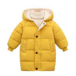 Down Coat Boys Jackets Girls Winter Coats Children Jackets Baby Thick Long Coat Kids Warm Outerwear Hooded Coat Snowsuit Overcoat Clothes 221128