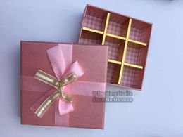 Gift Wrap 12x12x4cm Square Chocolate Box Hard Board Boxes Wedding Candy Cookies Women's 50pcs/lot