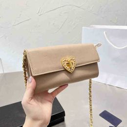 Evening Bags Love Envelope Bags High Quality Gold Chain One Shoulder Luxurys Designers Cute Coin Purse Handbag Tote Wallet Cross Body 220818