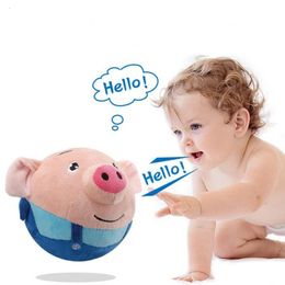 Plush Dolls 999Songs Cute Music Singing S ing Electronic Baby Toys Bouncing Pig Pets USB Record Talking Gift Toy for Toddler Kids 221129