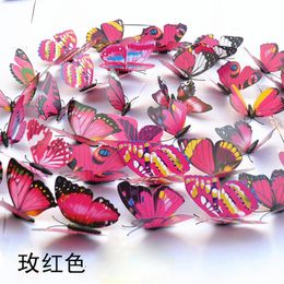 Christmas Decorations SPR Free 7cm in Dark Butterfly On Your Curtain Vivid Butterfly With Magnet or Pin For Home And Garden Decoration 221129