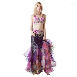 Stage Wear Professional Customization Performance Dance Belly Costume Set Bra Top Belt Skirt Dress Lady Cocktail Ballroom