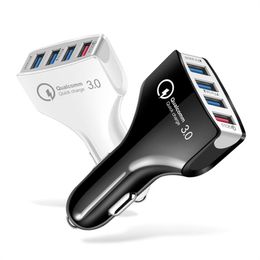 High Quality QC3.0 four Ports USB Car Charger Quick Charge Car-charger Dual USB Car Mobile Phone Charger