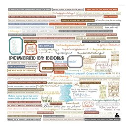 Gift Wrap Retro Delight In Words Transparent Sticker Hand Account Scrapbook Journal Material Decor Aesthetic Stickers Craft Planner