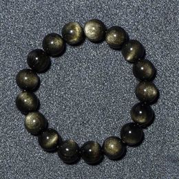 spiritual chakras Bracelet Beaded Natural Gold Obsidian Bracelets For Women Stone Crystal Healing Jewellery Bulk Wholesale