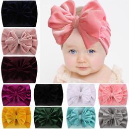 Hair Accessories Children Cute Turban Cotton Beanie Hat Kids Born Girls Baby Solid Headband Hairband Bow Headwears