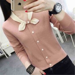 Women's Sweaters Japan Style Sweet Girl Knitted Sweater Women Sweater Shirts Basic Tops Short Autumn Spring Lady Casual Sweater Y5198 J220915