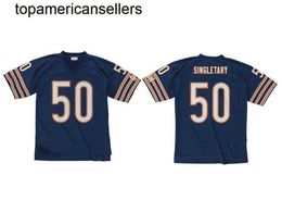 Stitched football Jersey 50 Mike Singletary 1985 retro Rugby jerseys Men Women Youth S-6XL