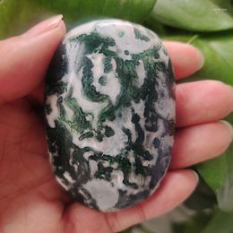 Decorative Figurines Natural Water Plant Agate StonePalm Stone Plaything Yoga Exercise Material Spiritual Meditation Crystal