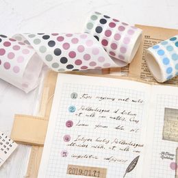 Gift Wrap 1 Roll Journal Base Decorative Tape Dot Masking Washi DIY Scrapbooking Sticker Label Japanese Stationery