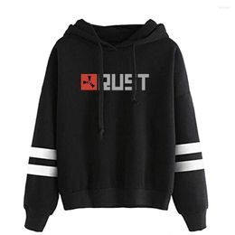 Men's Hoodies Rust Game Unisex Pocketless Sleeve Women Men's Sweatshirt 2022 Video Harajuku Clothes Plus Size