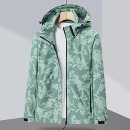 Men's Hoodies Spring Autumn Men Women Hooded Jackets Harajuku Windbreaker Camouflage Overcoat Couple Casual Outwear Hip Hop Streetwear Coats