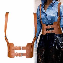 Belts Women's Faux Leather Waist Belt Wide Elastic Strap Underbust Corset Cinch Waistband With Buckle Dress Accessories