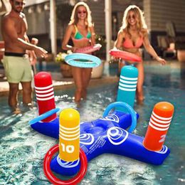 Party Balloons Inflatable Ring Throwing Ferrule Toss Pool Game Toy Kids Outdoor Beach Fun Summer Water 221129